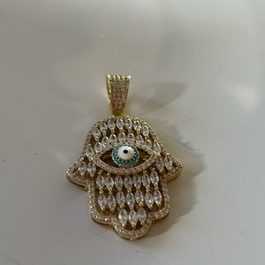 Sterling silver hamsa pendant